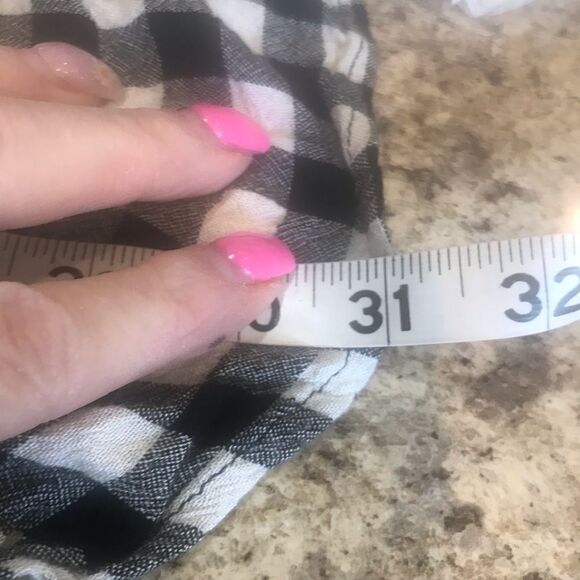 Jane  and Delancey size large short sleeve checkered top - Picture 7 of 12